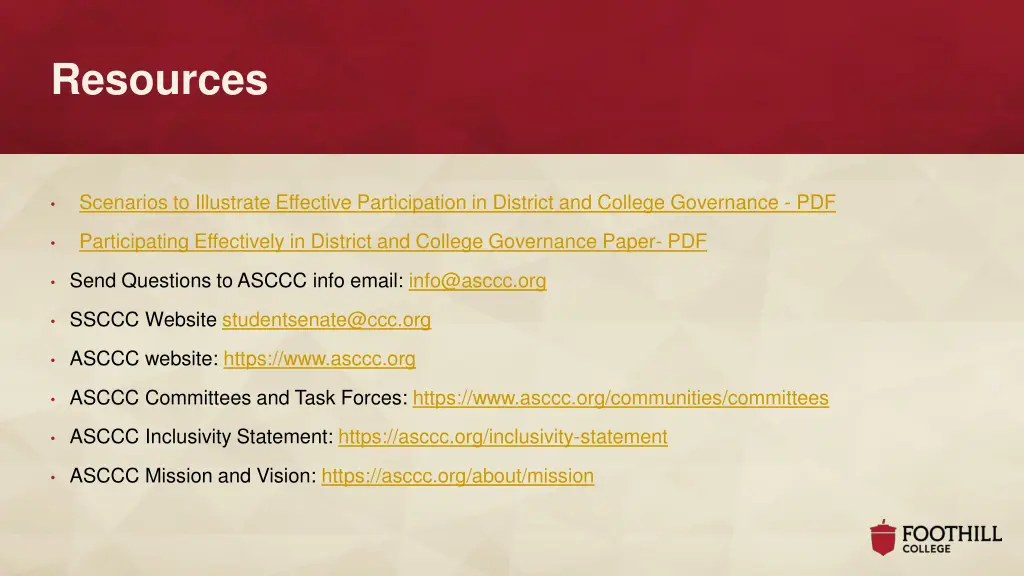 resources