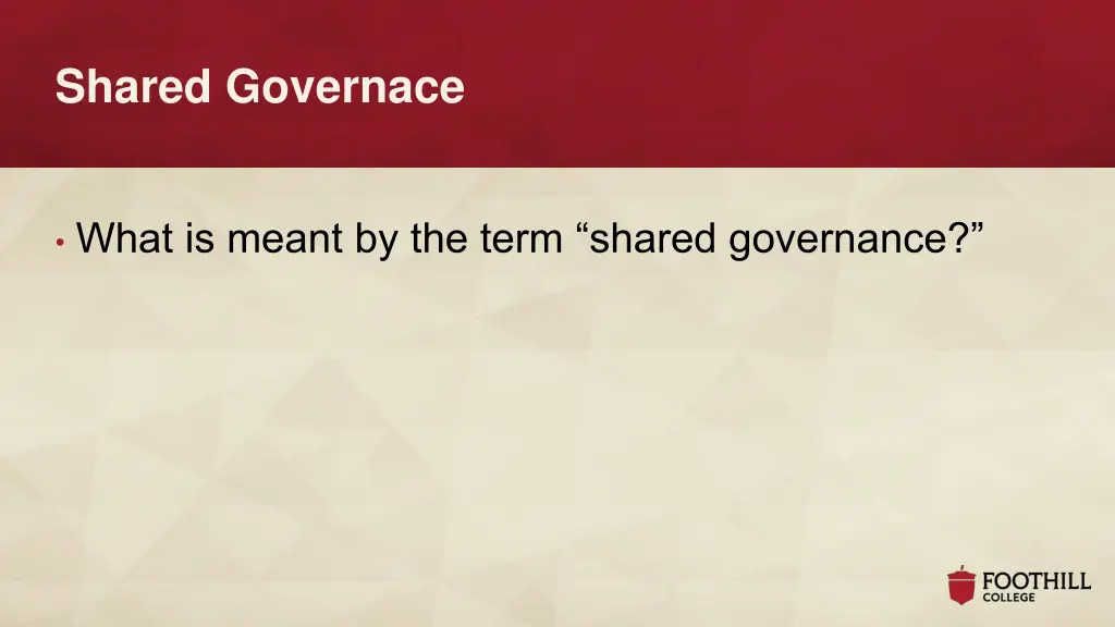 shared governace