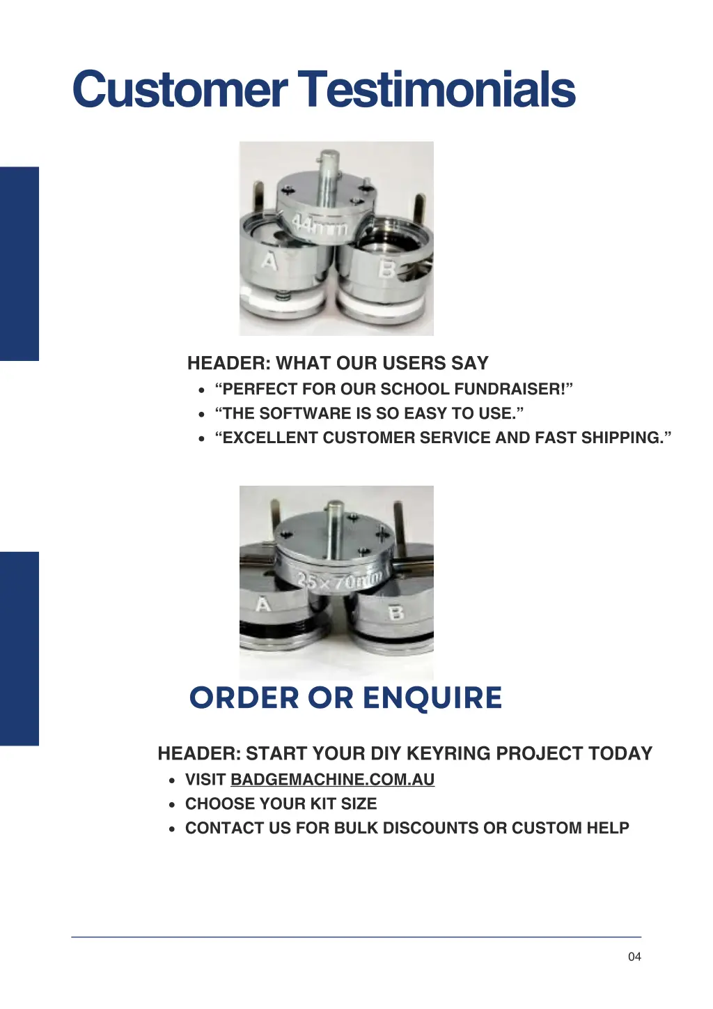 customer testimonials