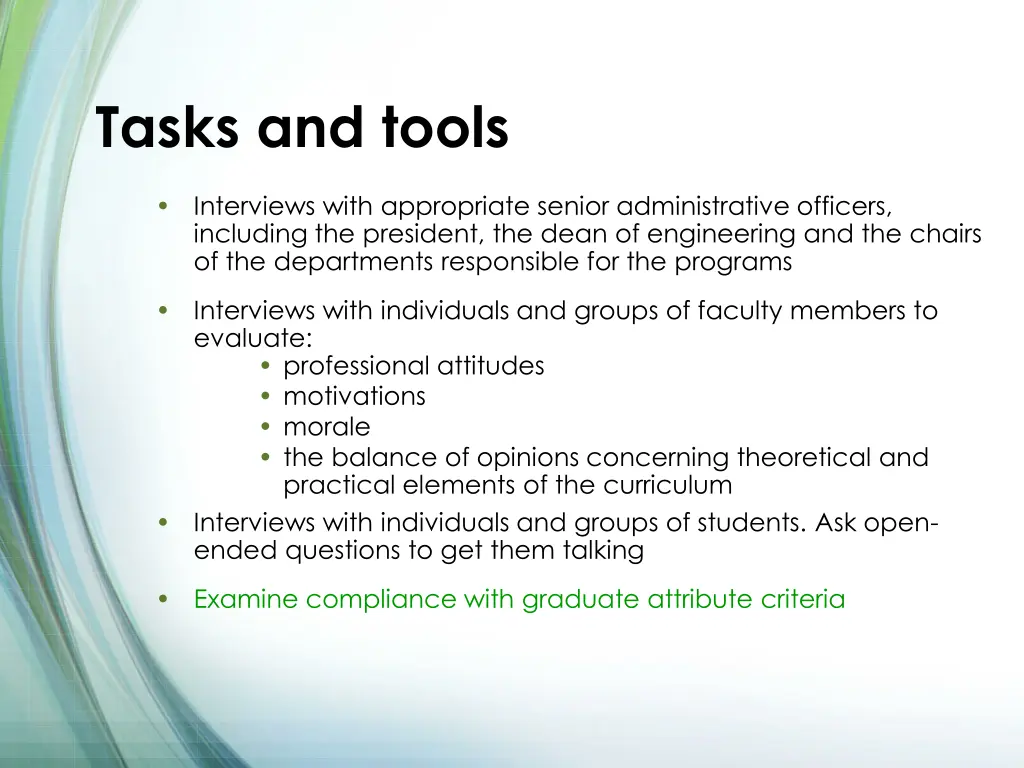 tasks and tools