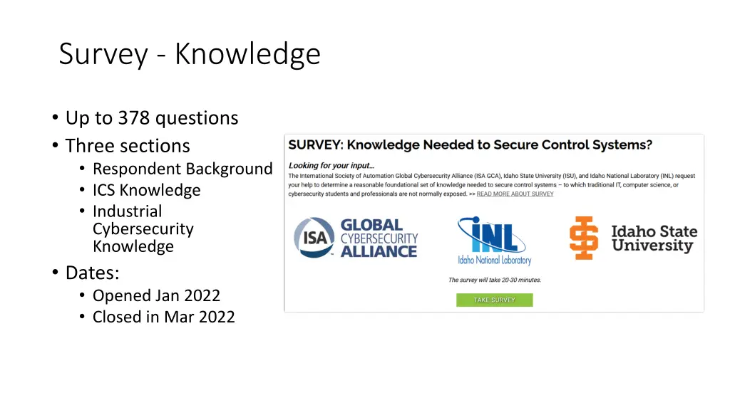 survey knowledge