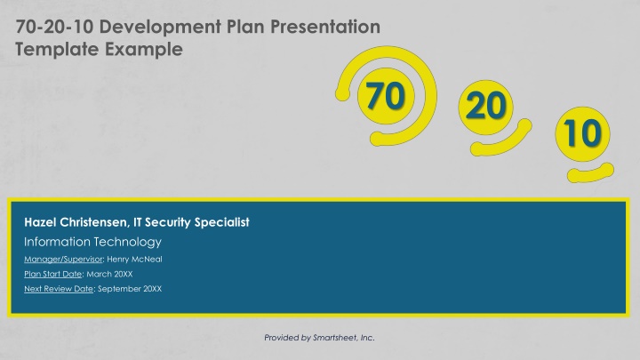 70 20 10 development plan presentation template