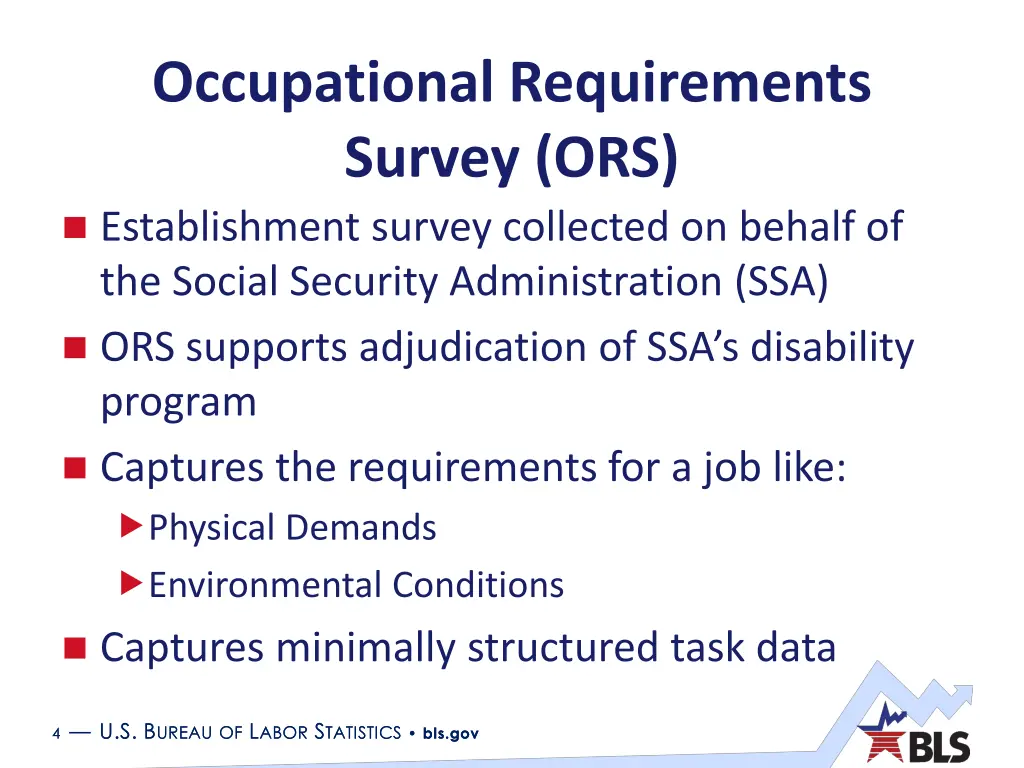 occupational requirements survey
