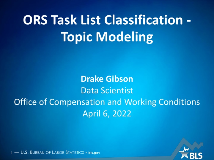 ors task list classification topic modeling