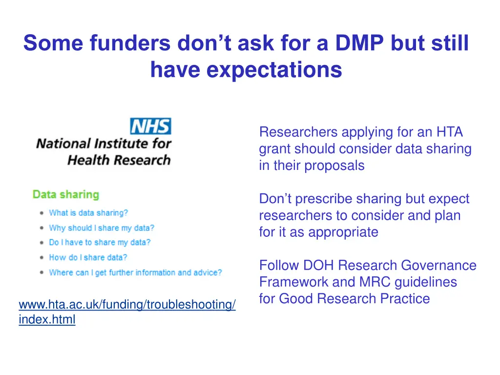 some funders don t ask for a dmp but still have