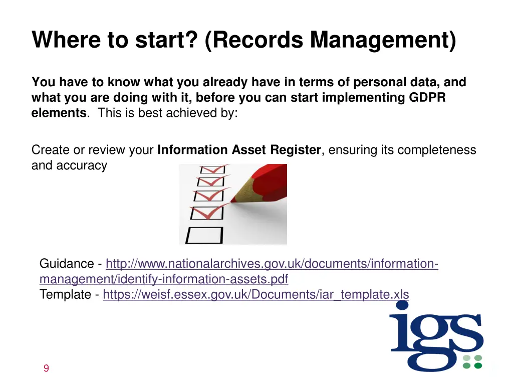 where to start records management