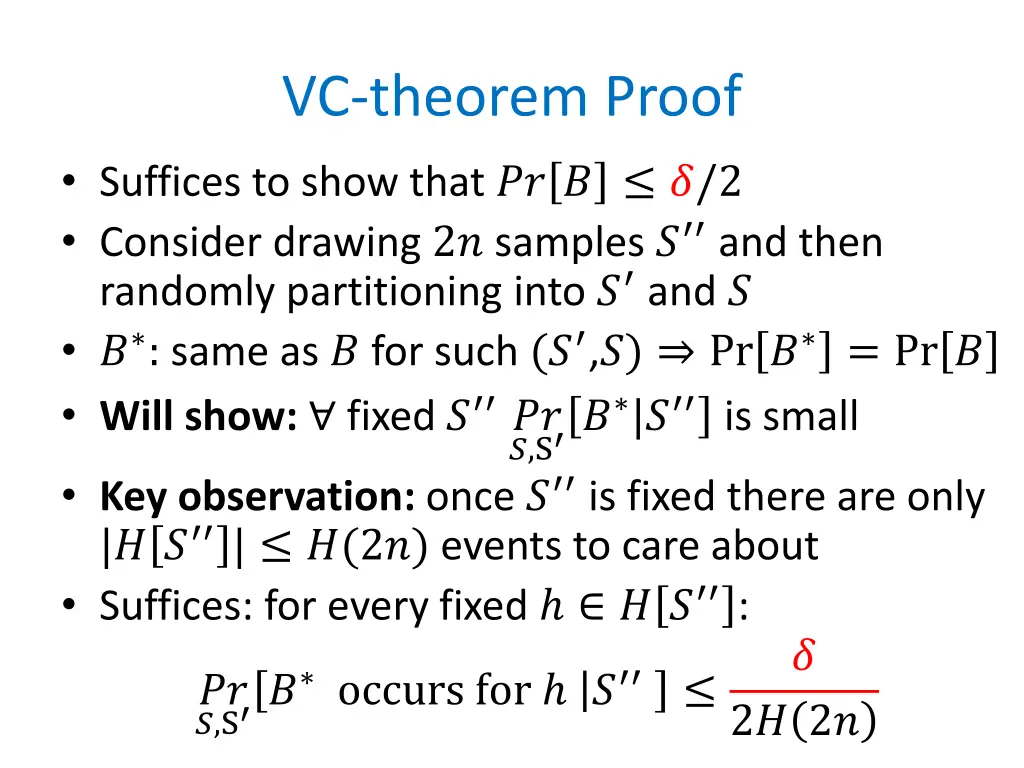 vc theorem proof