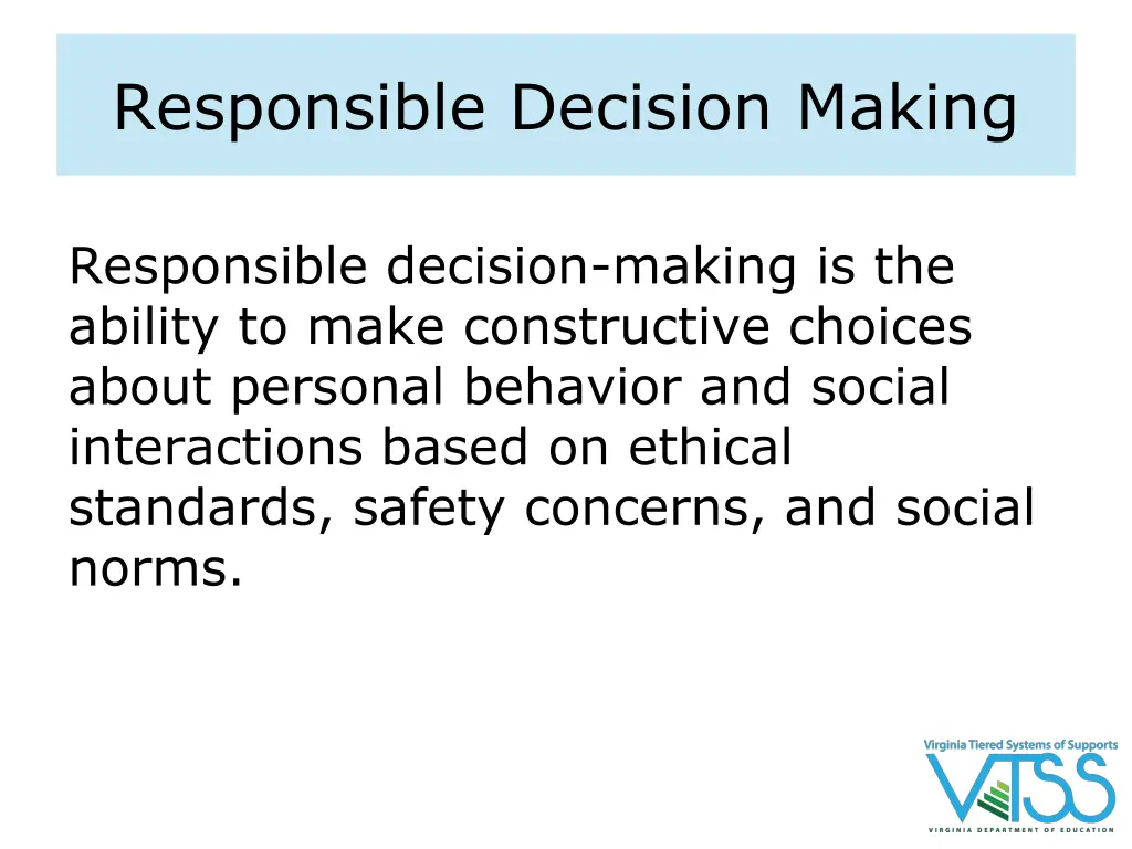 responsible decision making 1