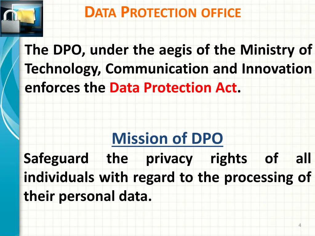 d ata p rotection office