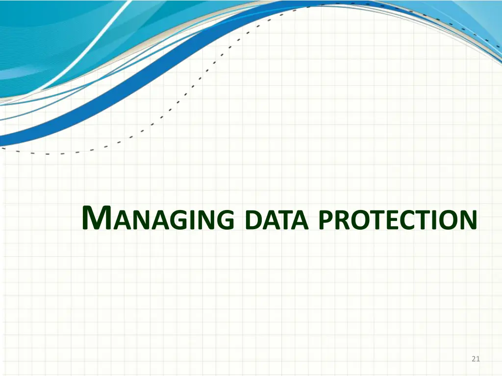 m anaging data protection