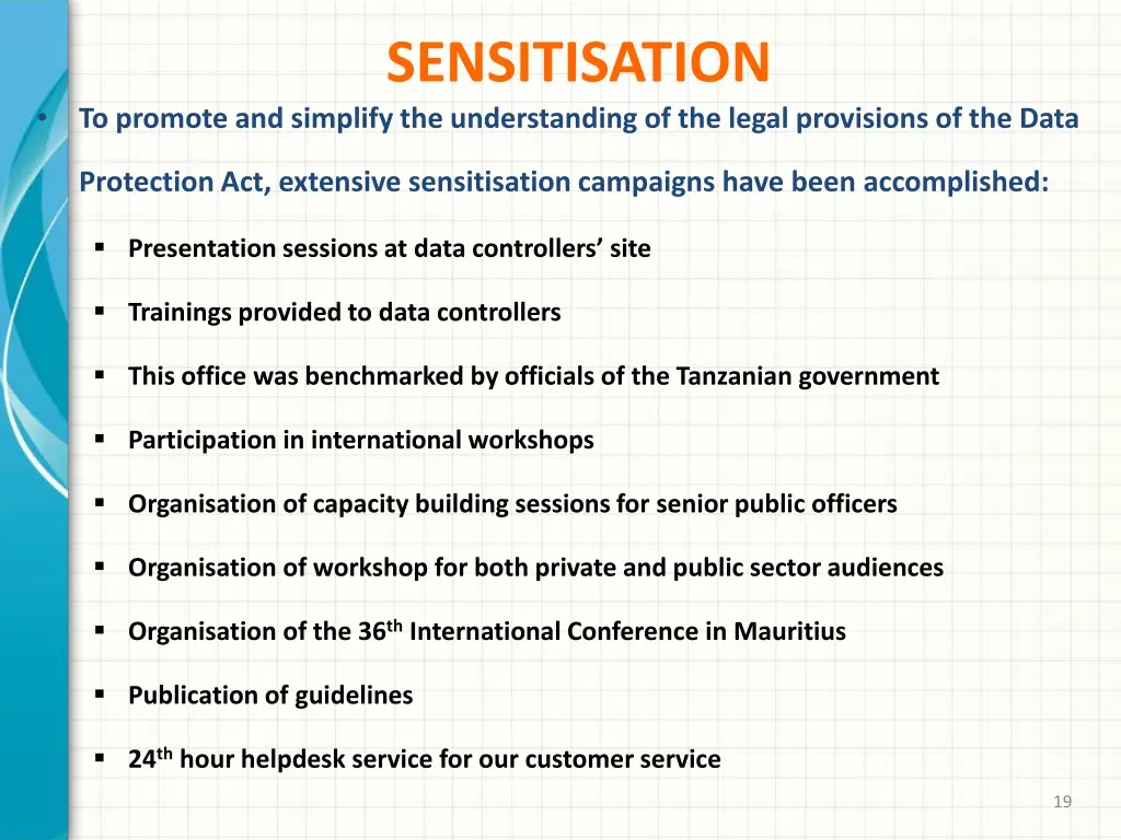 sensitisation