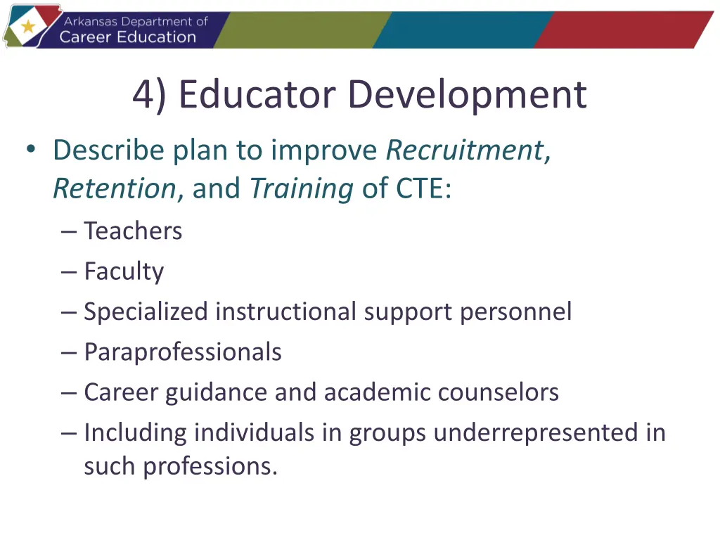 4 educator development describe plan to improve