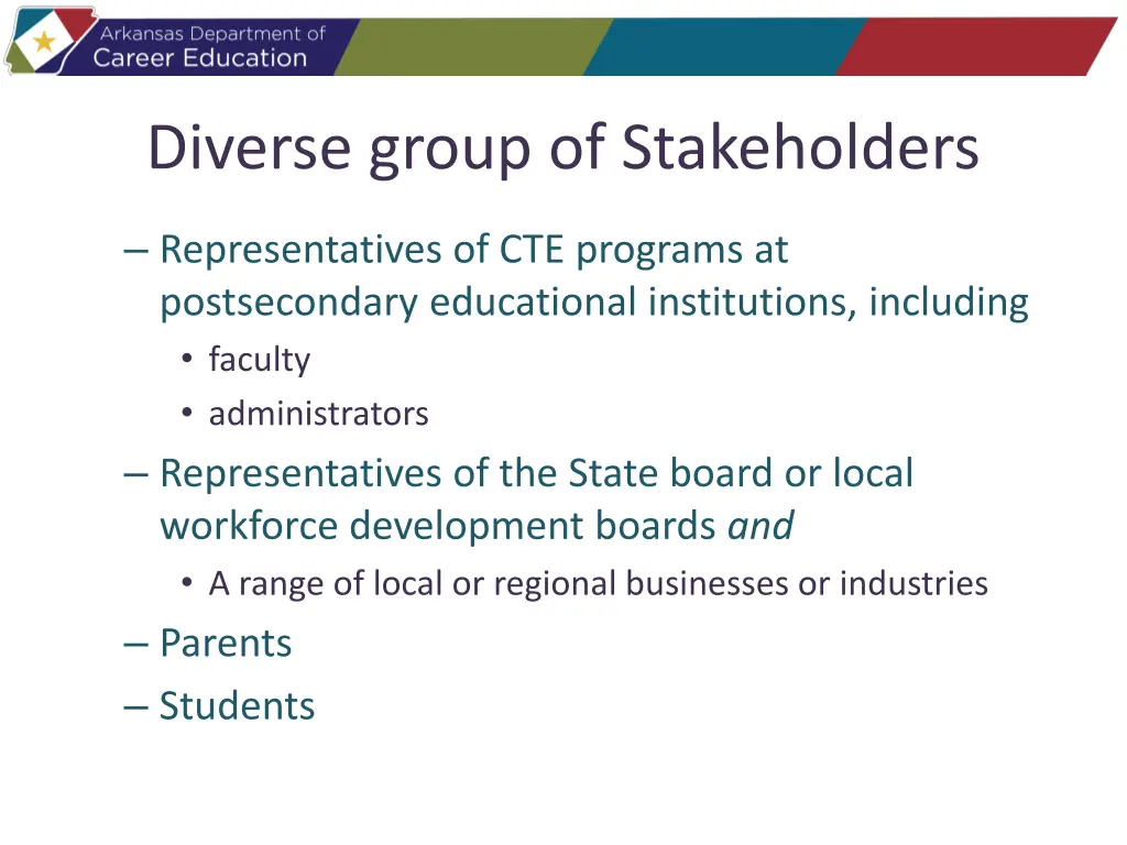 diverse group of stakeholders 1