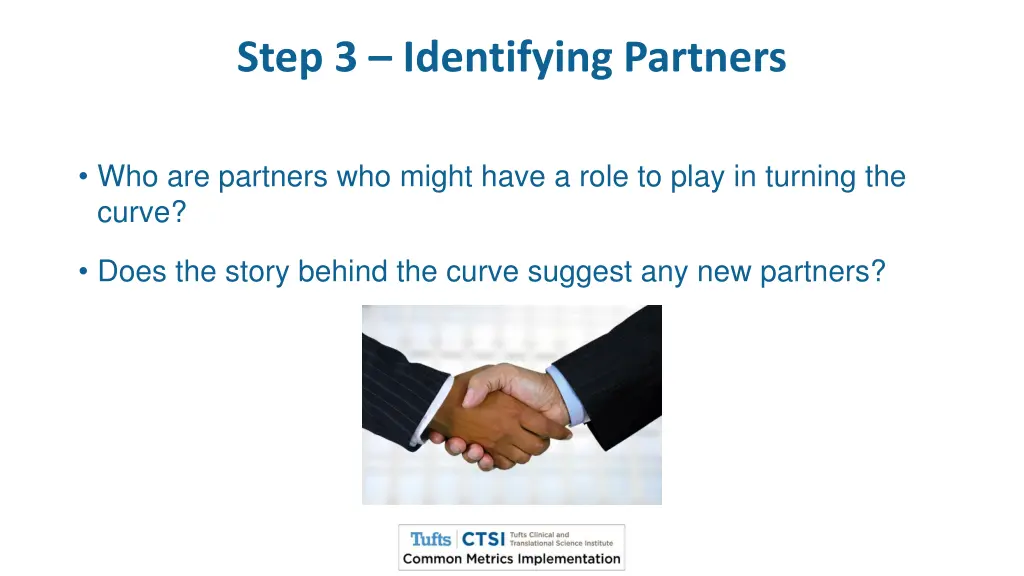 step 3 identifying partners