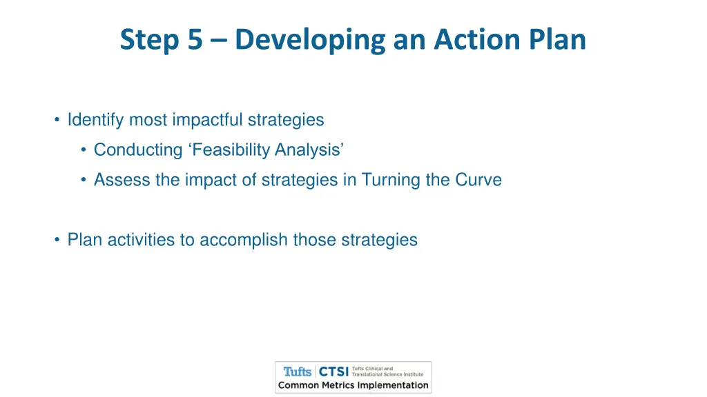 step 5 developing an action plan