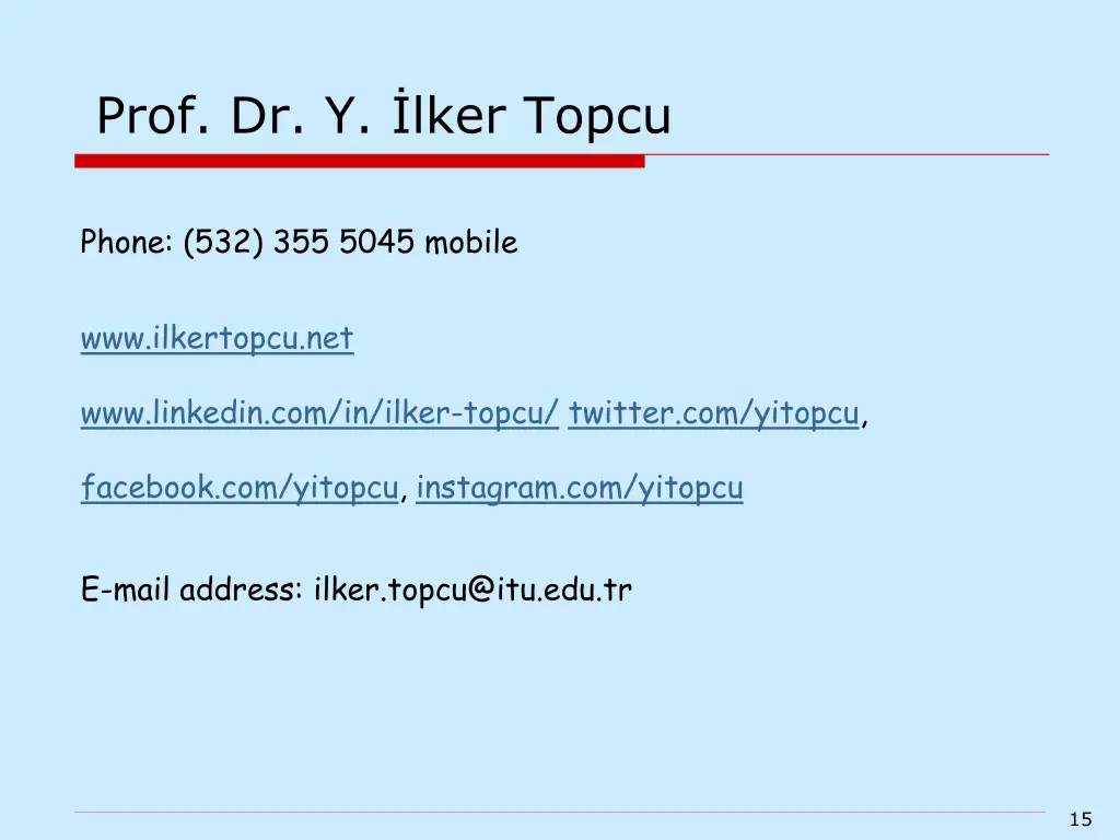 prof dr y lker topcu