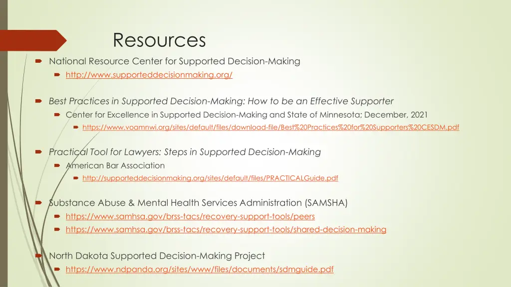 resources