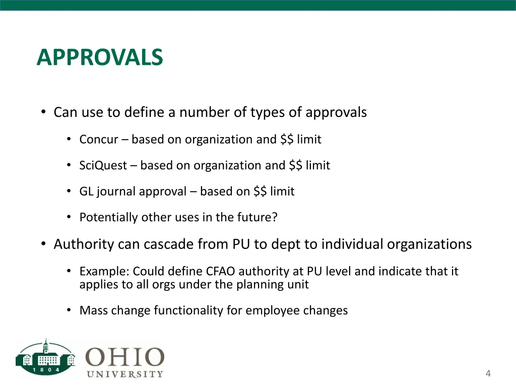 approvals