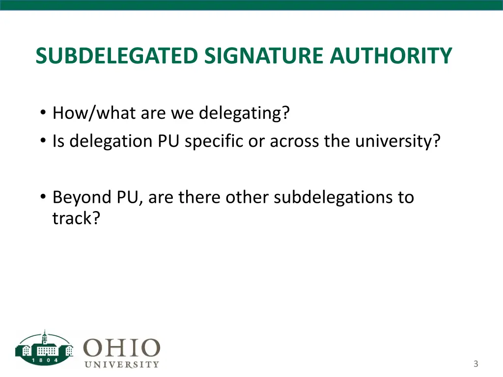 subdelegated signature authority