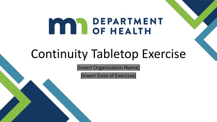continuity tabletop exercise