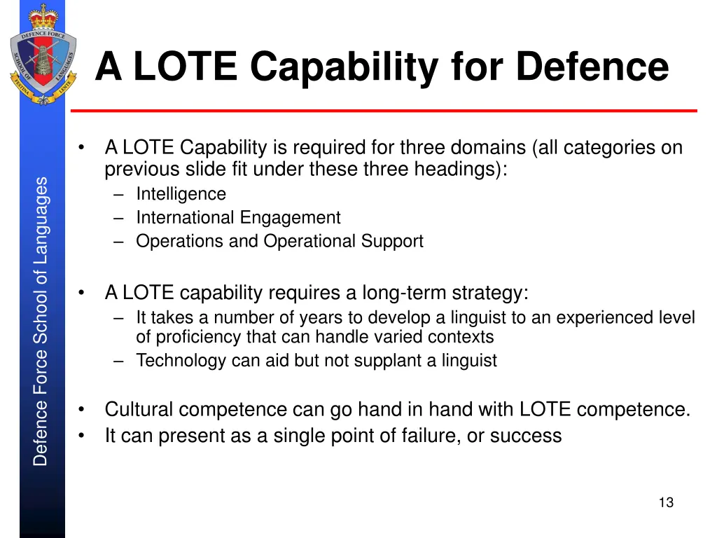 a lote capability for defence 2