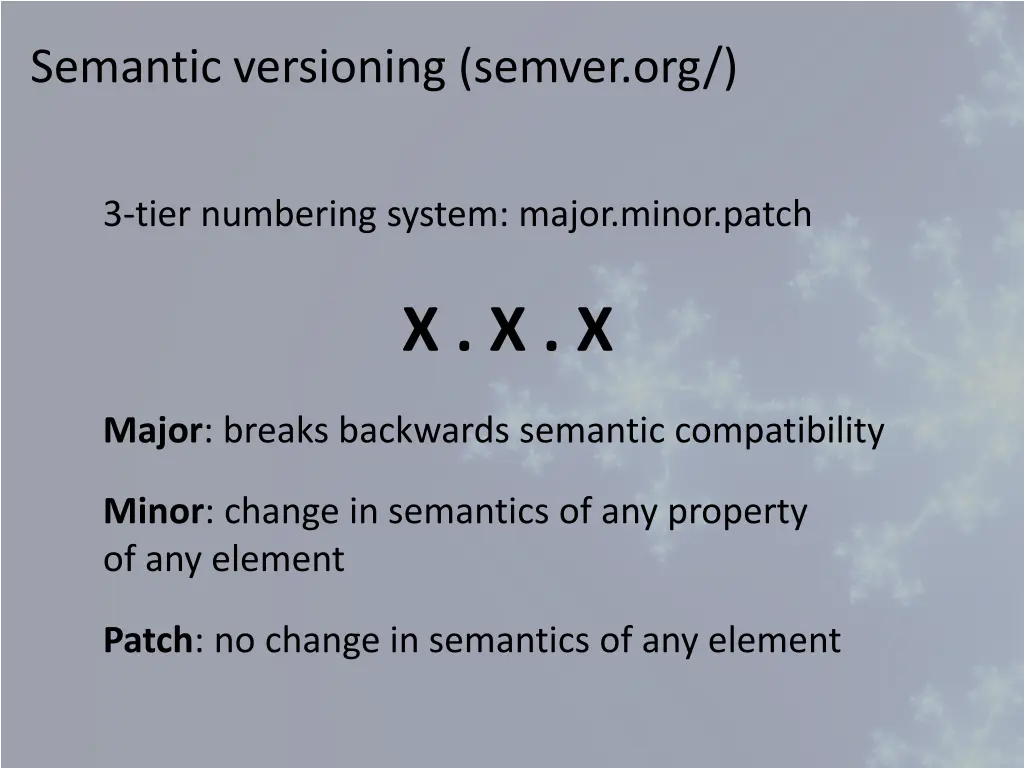 semantic versioning semver org