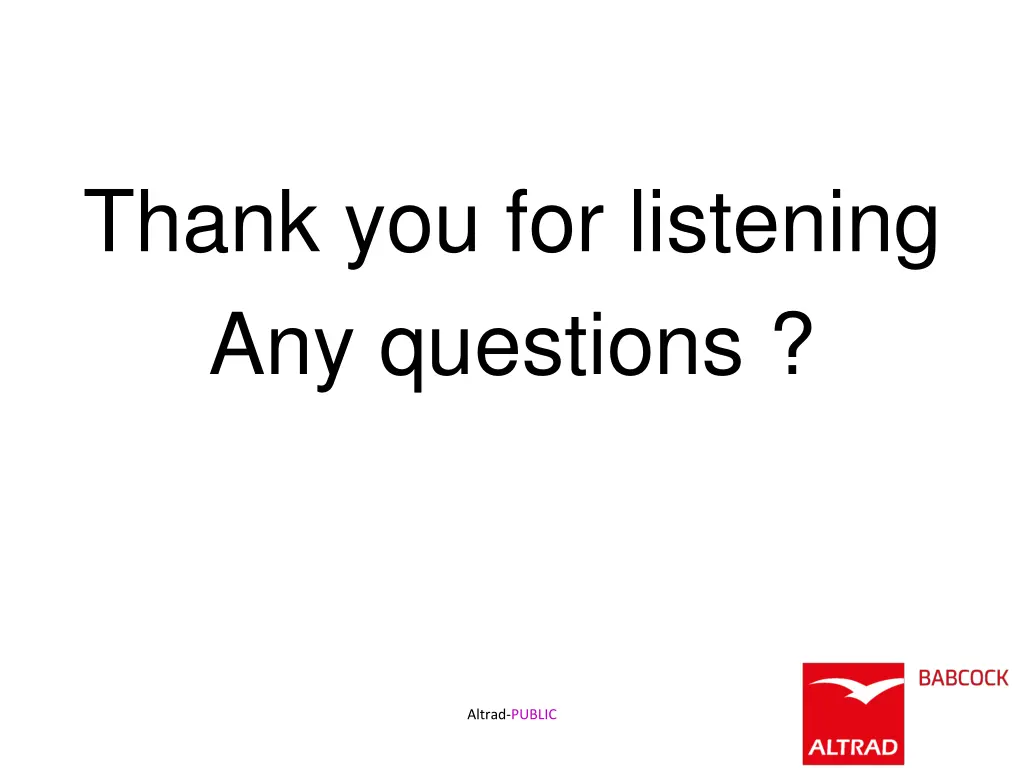thank you for listening any questions