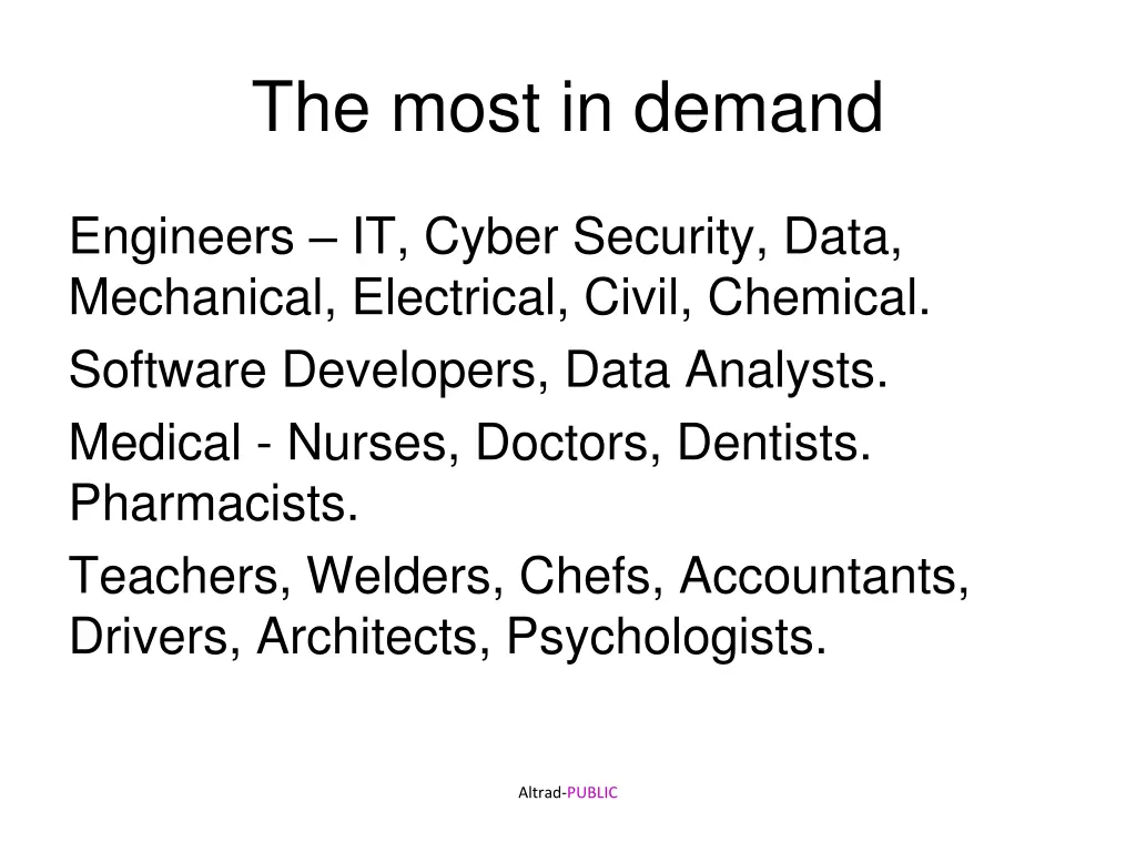 the most in demand