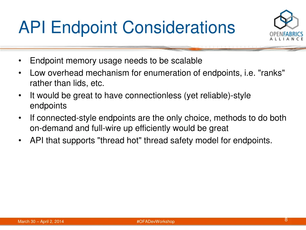 api endpoint considerations