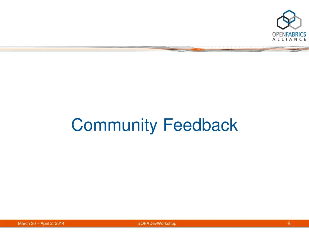community feedback