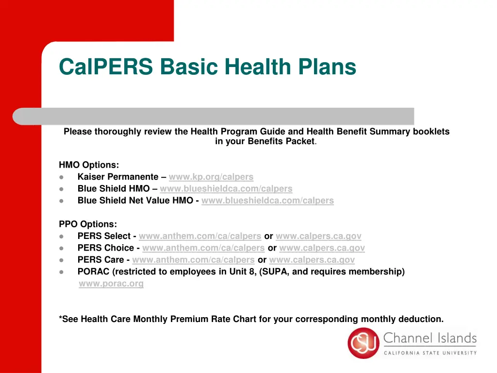 calpers basic health plans