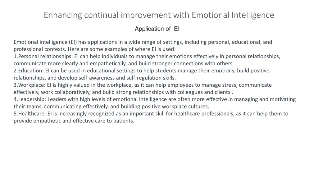 enhancing continual improvement with emotional 6