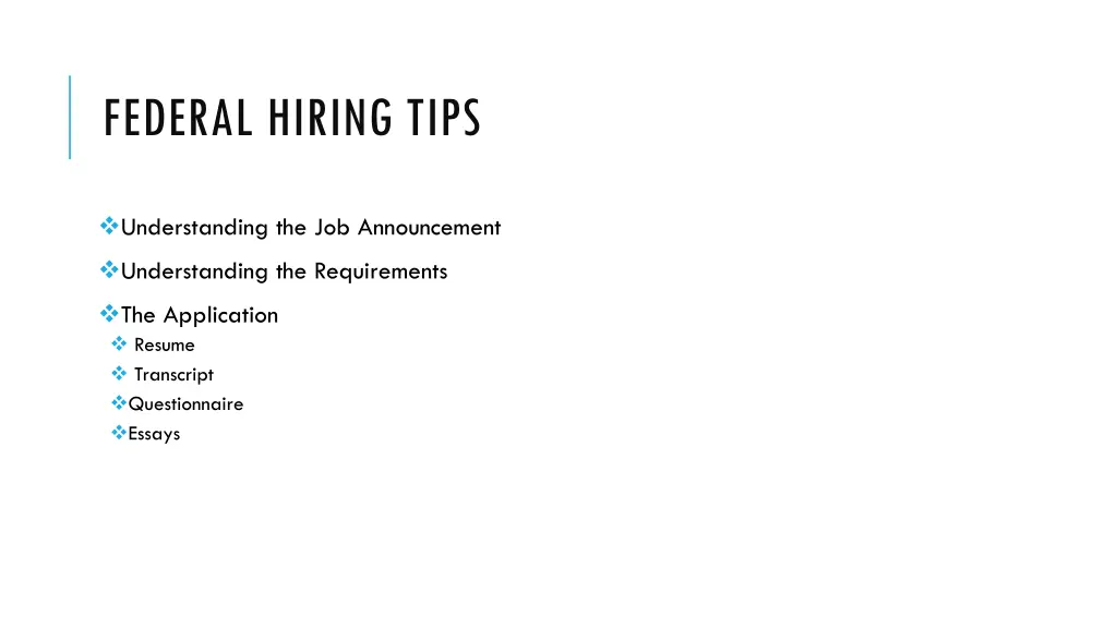 federal hiring tips 2