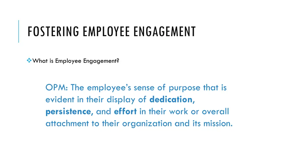 fostering employee engagement
