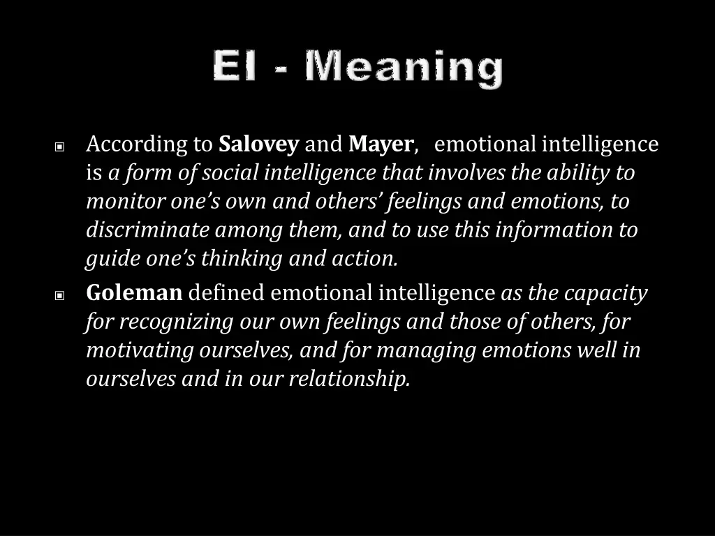 according to salovey and mayer