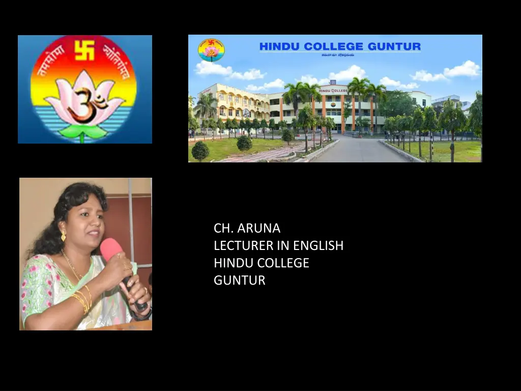 ch aruna lecturer in english hindu college guntur
