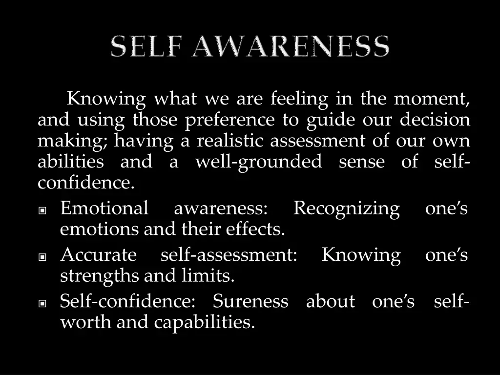 knowing what we are feeling in the moment