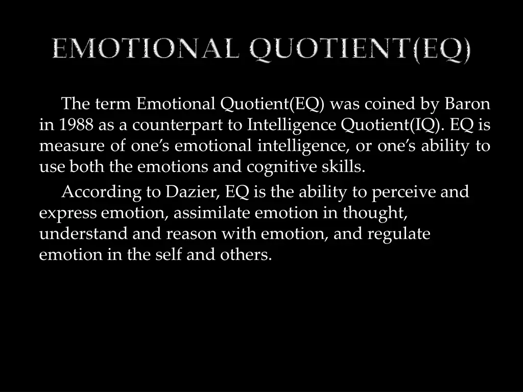 the term emotional quotient eq was coined