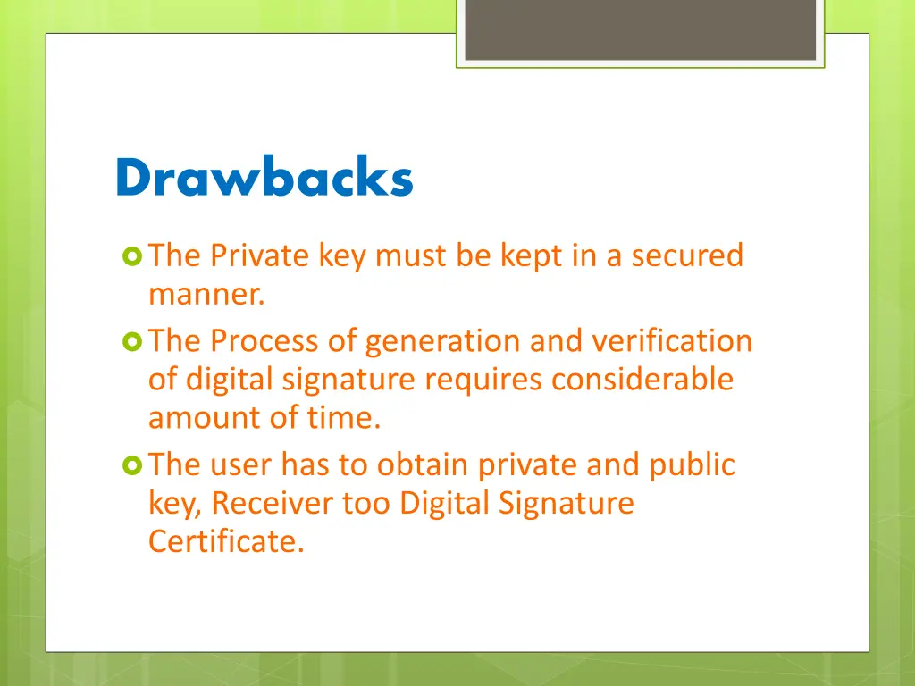 drawbacks