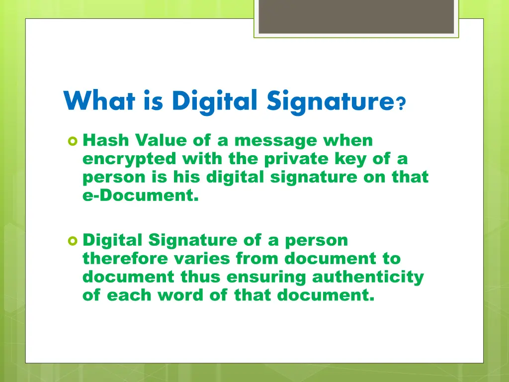 what is digital signature
