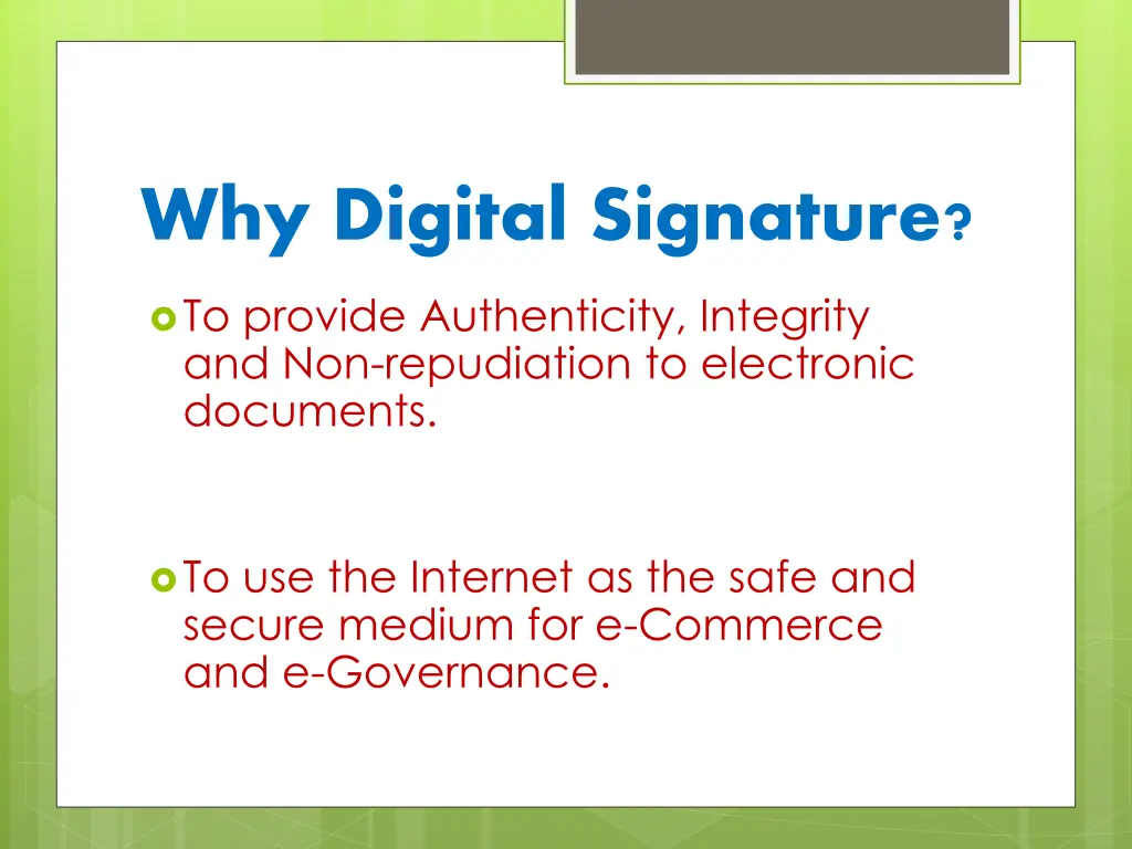 why digital signature