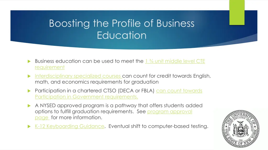 boosting the profile of business education