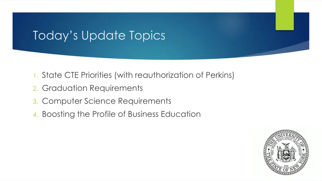 today s update topics