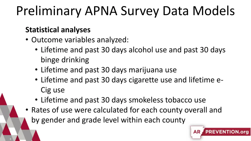 preliminary apna survey data models 1