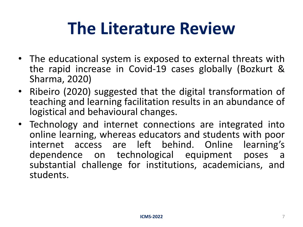 the literature review