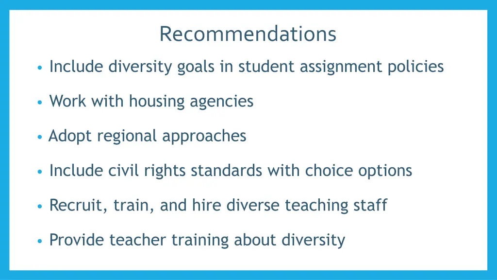 recommendations