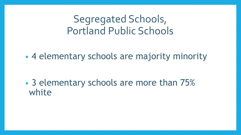 segregated schools portland public schools