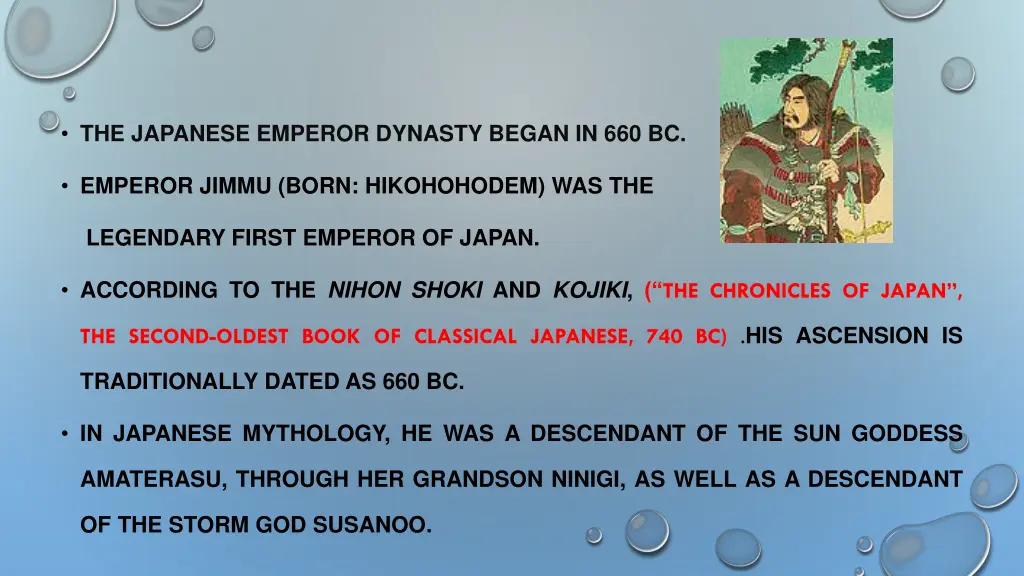 the japanese emperor dynasty began in 660 bc