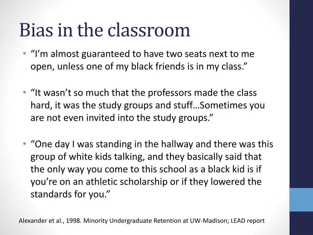 bias in the classroom