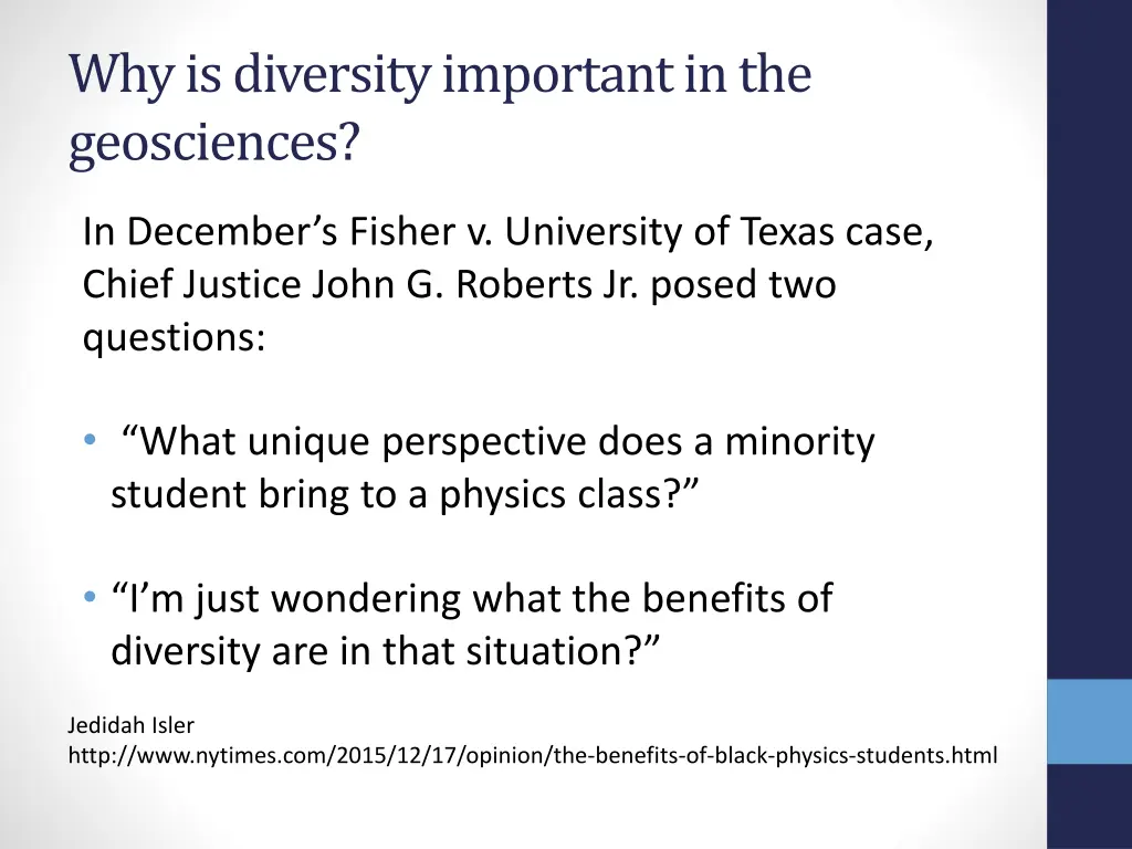 why is diversity important in the geosciences